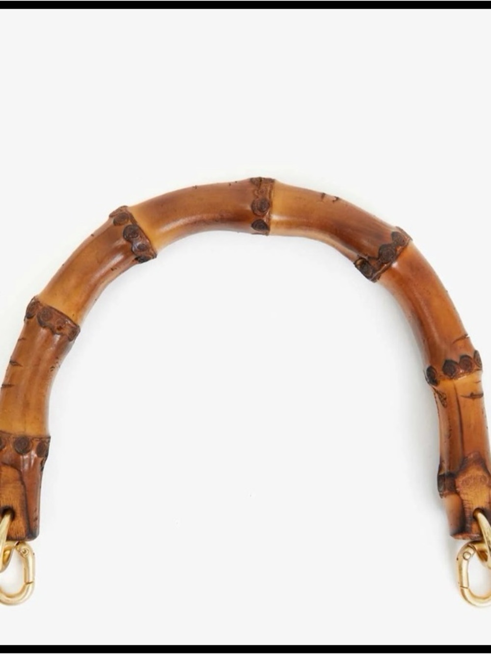 Clare V Top Handle Strap Bamboo. - Picture 2 of 8